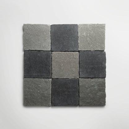 Bordeaux Blue Squares Tumbled 20 x 20cm Wall & Floor Tile