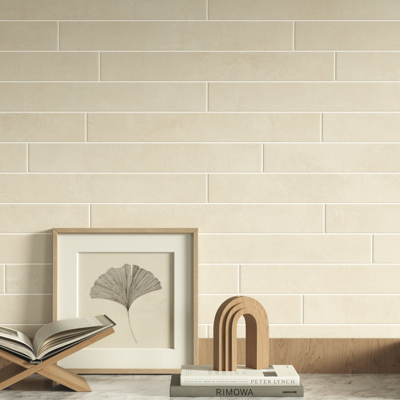 Brio Stone Matt 7.5 x 60cm Wall & Floor Tile in a room setting