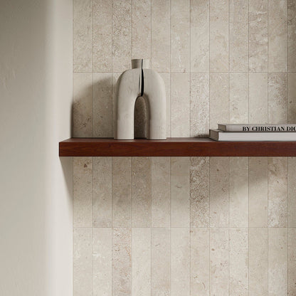 Caen Cross Matt 60 x 120cm Wall & Floor Tile in a room setting
