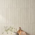 Calcetta Linen Matt 7.5 x 60cm Wall & Floor Tile in a room setting