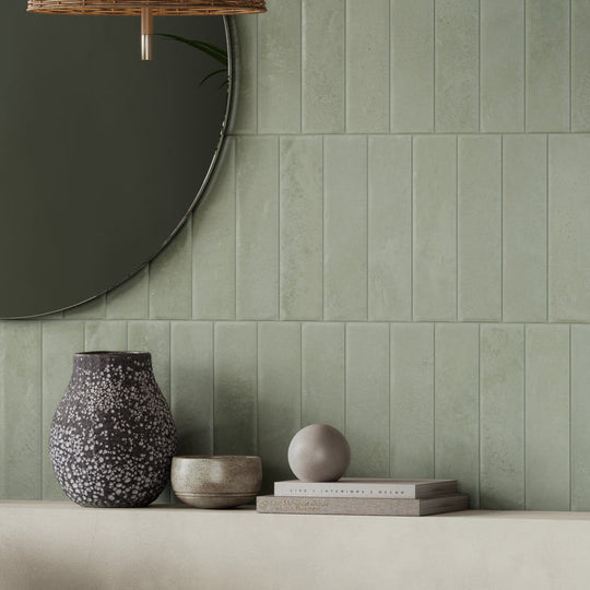 Ceren Mini Verde Polished 6 x 24cm Wall Tile