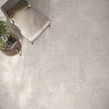 Chateaux White Matt 90 x 90cm Wall & Floor Tile in a room setting