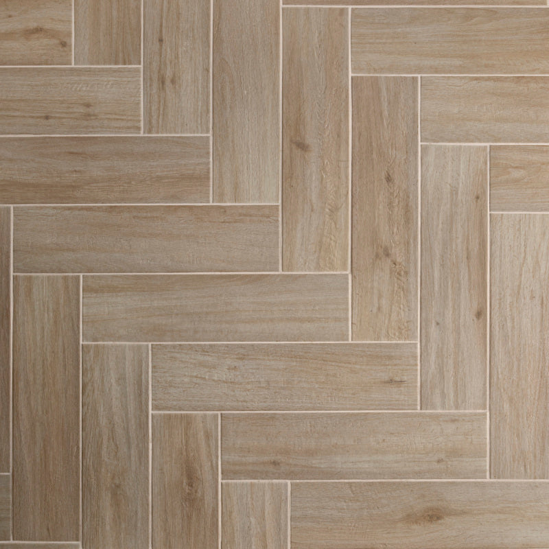 Chianti White Herringbone Matt 60 x 15cm Wall & Floor Tile