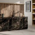 Chiswick Brown Matt 5 x 45cm Wall Tile in a room setting
