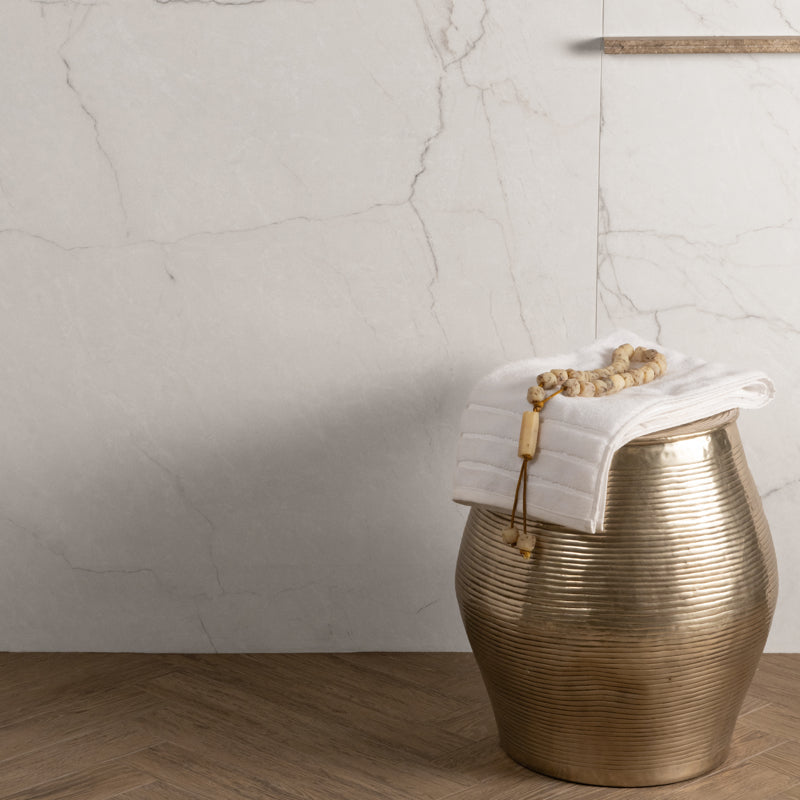 Classic White Matt 60 x 60cm Wall & Floor Tile in a room setting