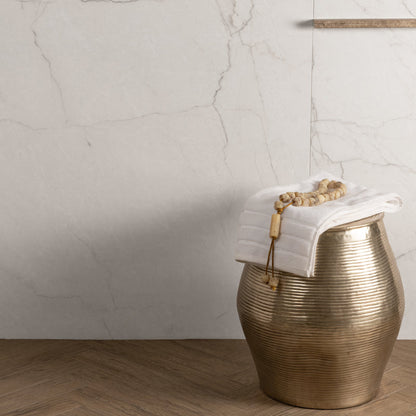 Classic White Polished 120 x 60cm Wall & Floor Tile in a room setting