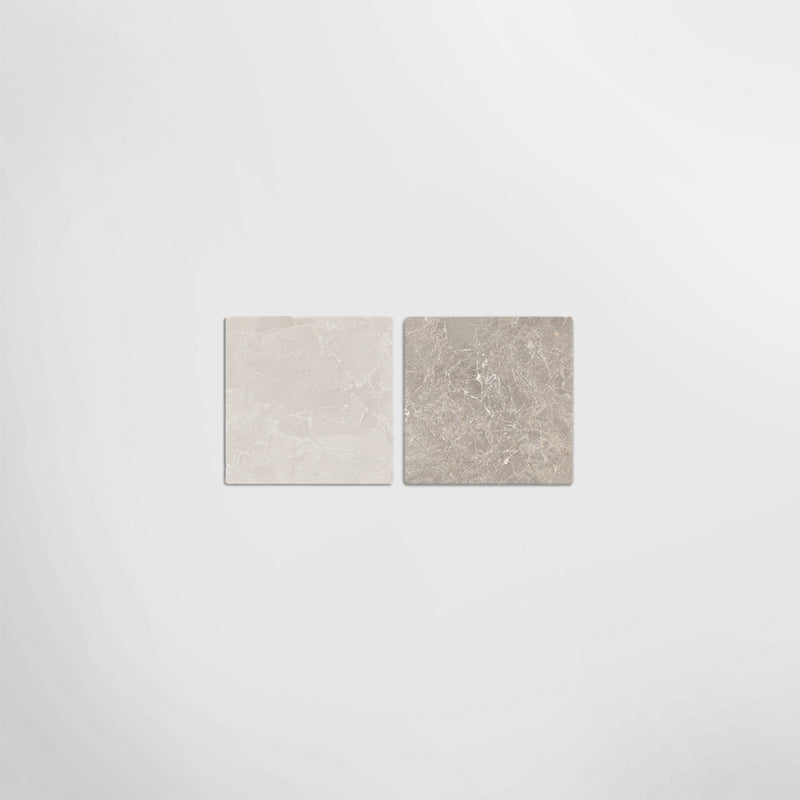 Cosmo Crema and Taupe Chequer Matt 30 x 30cm Wall & Floor Tile