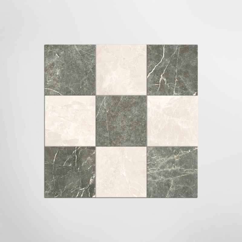 Cosmo Crema and Verde Chequer Matt 30 x 30cm Wall & Floor Tile