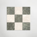 Cosmo Crema and Verde Chequer Matt 30 x 30cm Wall & Floor Tile
