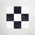 Cosmo Nero And Carrara Chequer Matt 30 x 30cm Wall & Floor Tile