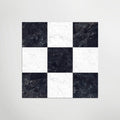 Cosmo Nero And Carrara Chequer Matt 30 x 30cm Wall & Floor Tile in a room setting