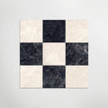 Cosmo Nero and Crema Chequer Matt 30 x 30cm Wall & Floor Tile