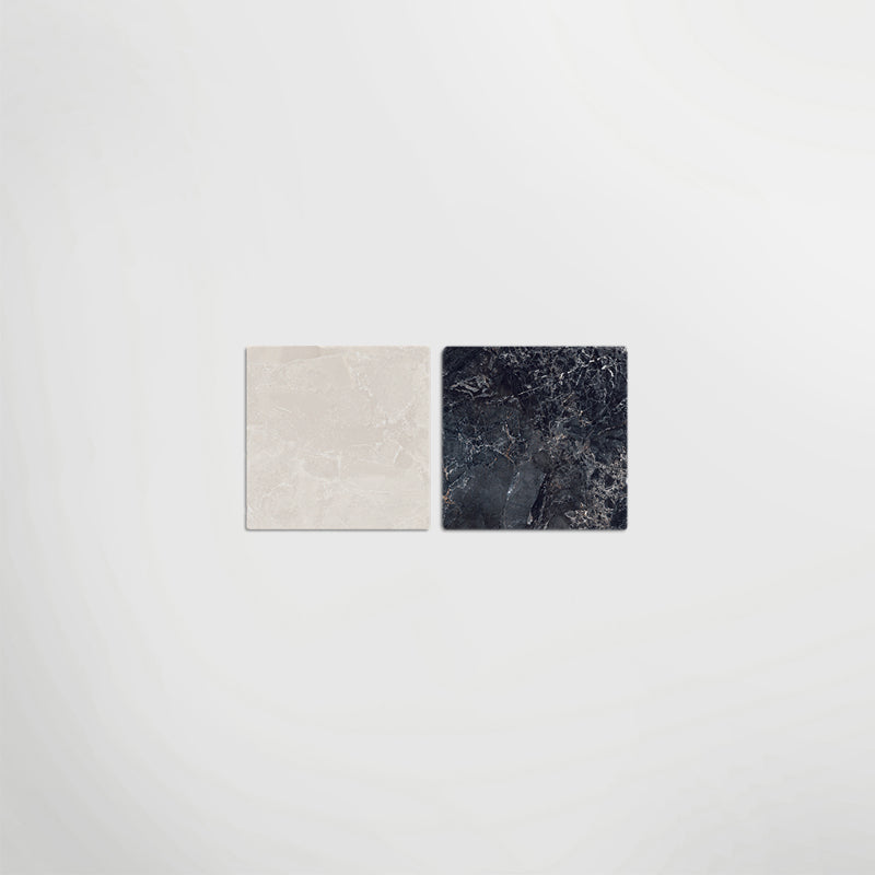 Cosmo Nero and Crema Chequer Matt 30 x 30cm Wall & Floor Tile