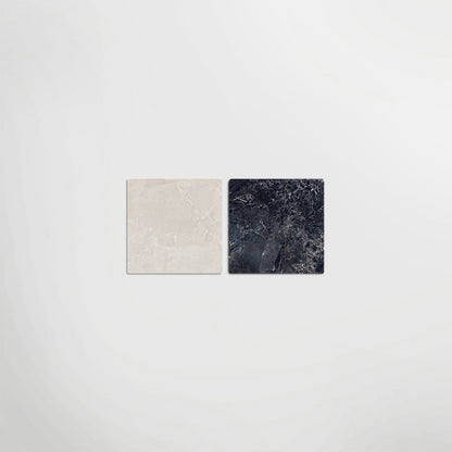 Cosmo Nero and Crema Chequer Matt 30 x 30cm Wall & Floor Tile