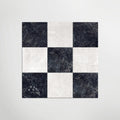 Cosmo Nero and Panera White Chequer Matt 30 x 30cm Wall & Floor Tile