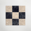 Cosmo Nero and Taupe Chequer Matt 30 x 30cm Wall & Floor Tile