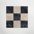 Cosmo Nero and Taupe Chequer Matt 30 x 30cm Wall & Floor Tile in a room setting