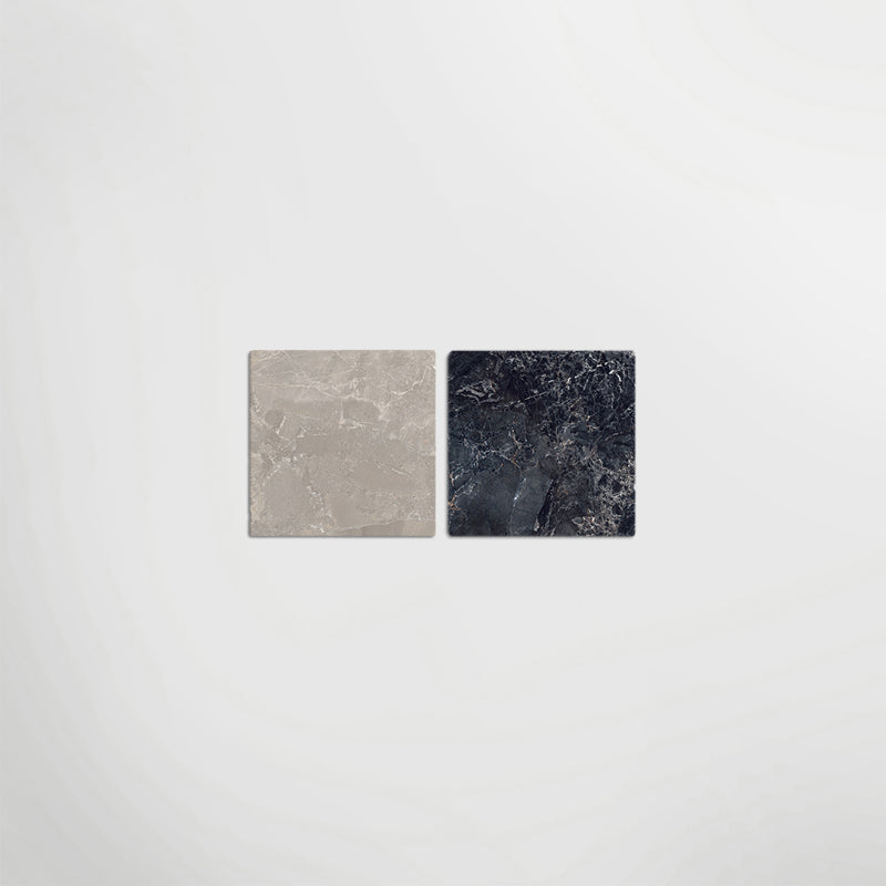 Cosmo Nero and Taupe Chequer Matt 30 x 30cm Wall & Floor Tile