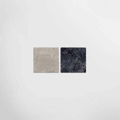 Cosmo Nero and Taupe Chequer Matt 30 x 30cm Wall & Floor Tile