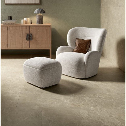 Cosmo Taupe Matt 120 x 60cm Wall & Floor Tile in a room setting