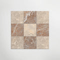 Cosmo Taupe and Rosso Chequer Matt 30 x 30cm Wall & Floor Tile