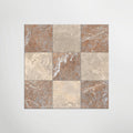 Cosmo Taupe and Rosso Chequer Matt 30 x 30cm Wall & Floor Tile in a room setting