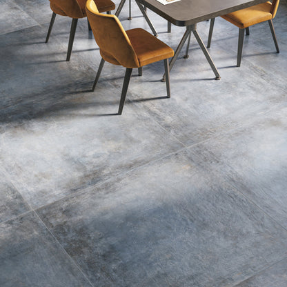 Elements Earth Lapis Matt 80 x 80cm Wall & Floor Tile in a room setting