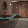 Elements Metal Copper Matt 80 x 80cm Wall & Floor Tile in a room setting
