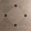 English Heritage Belsay Blue Beige Octagon Tumbled 40 x 40cm Wall & Floor Tile in a room setting