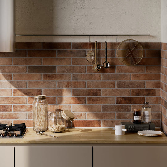 Hampstead Brick Old Red Matt 6 x 25cm Wall & Floor Tile
