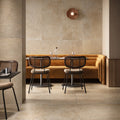 Hampton Golden Matt 30 x 60cm Wall & Floor Tile in a room setting