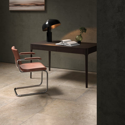 Hampton Mud Matt 90 x 60cm Wall & Floor Tile in a room setting