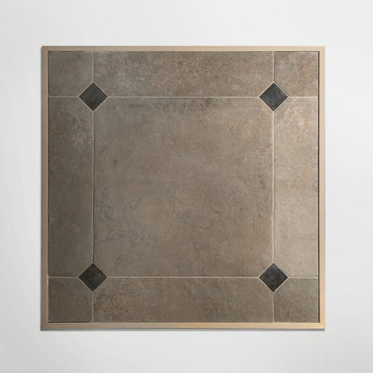 Hampton Mud Octagon Matt 60 x 60cm Wall & Floor Tile in a room setting