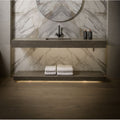 Lenke Taupe Matt 150 x 25cm Wall & Floor Tile in a room setting