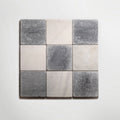 Macael White and Macael Grey Chequer Tumbled 30 x 30cm Wall & Floor Tile