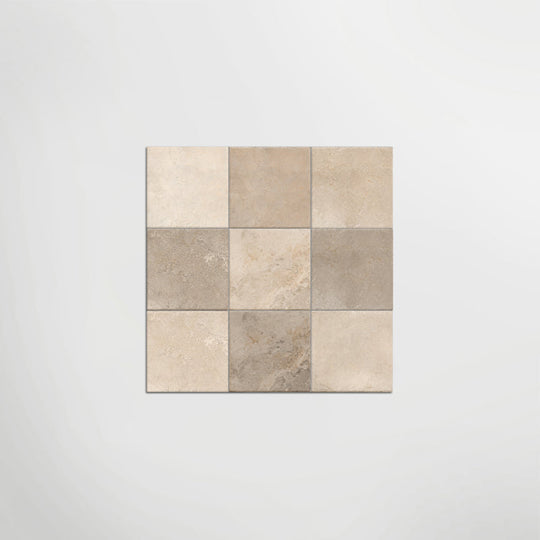 Med Stone Dor And Byblos Chequer Matt 20 x 20cm Wall & Floor Tile