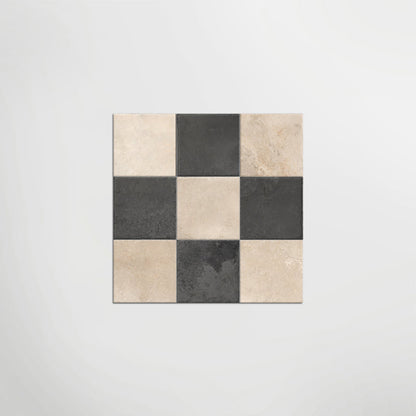 Med Stone Dor And Menfi Chequer Matt 20 x 20cm Wall & Floor Tile