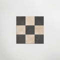 Med Stone Dor And Menfi Chequer Matt 20 x 20cm Wall & Floor Tile in a room setting