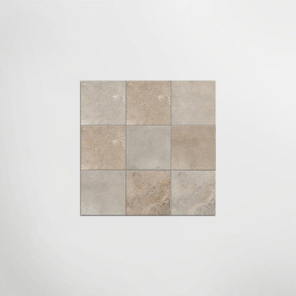 Med Stone Erice And Byblos Chequer Matt 40 x 40cm Wall & Floor Tile