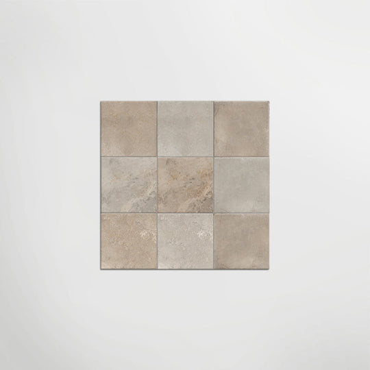 Med Stone Erice And Byblos Chequer Matt 40 x 40cm Wall & Floor Tile