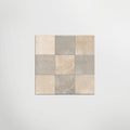 Med Stone Erice And Dor Chequered Matt 40 x 40cm Wall & Floor Tile in a room setting