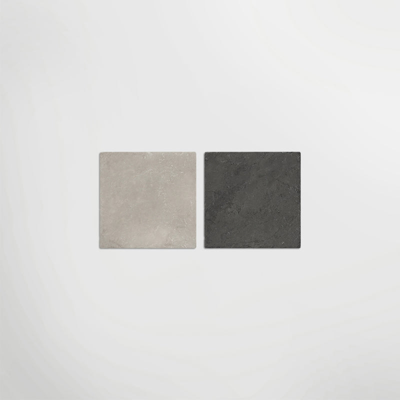 Med Stone Erice And Menfi Chequer Matt 20 x 20cm Wall & Floor Tile in a room setting