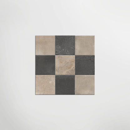 Med Stone Menfi And Byblos Chequer Matt 20 x 20cm Wall & Floor Tile