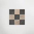 Med Stone Menfi And Byblos Chequer Matt 40 x 40cm Wall & Floor Tile in a room setting