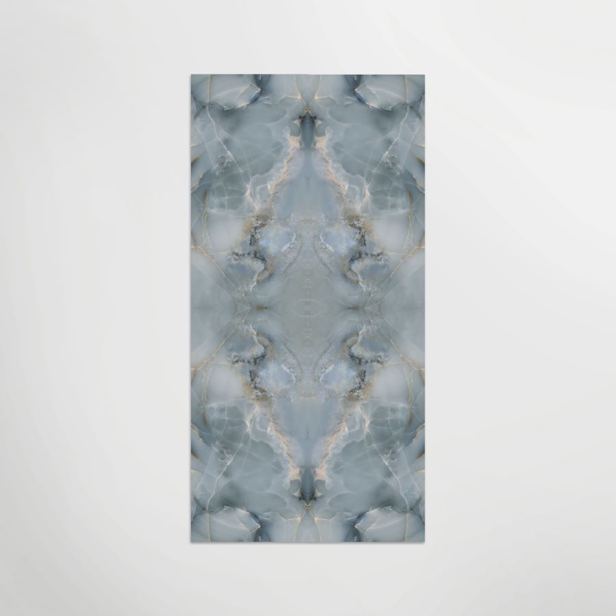 Mirrored Marble Onice Sky A Polished 120 x 60cm Wall & Floor Tile