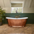Parquet Khaki Textured 60 x 60cm Wall & Floor Tile in a room setting
