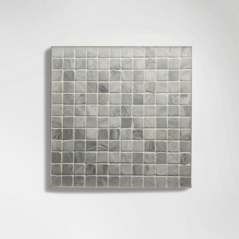 Roman Bardiglio Nuvolato Mosaic Honed 30 x 30cm Wall & Floor Tile - Marble - Neutral