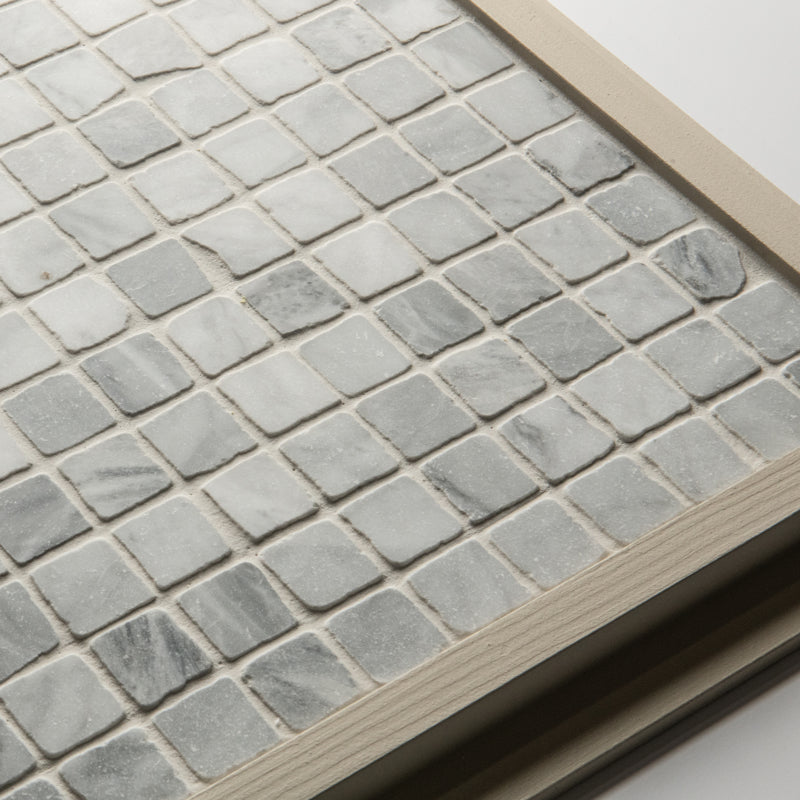 Roman Bardiglio Nuvolato Mosaic Honed 30 x 30cm Wall & Floor Tile - Marble - Neutral