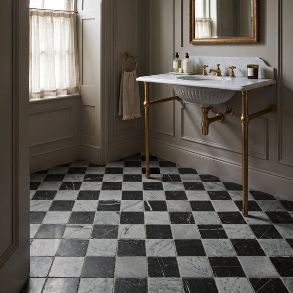 Bardiglio Nuvolato Squares Tumbled 10 x 10cm Wall & Floor Tile