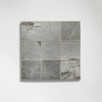 Roman Bardiglio Nuvolato Squares Tumbled 10 x 10cm Wall & Floor Tile